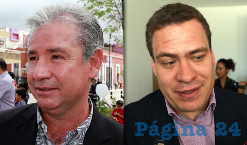 Pedro de la Serna L&oacute;pez, presidente del CCEA | Francisco Ruiz L&oacute;pez, presidente estatal de la Coparmex