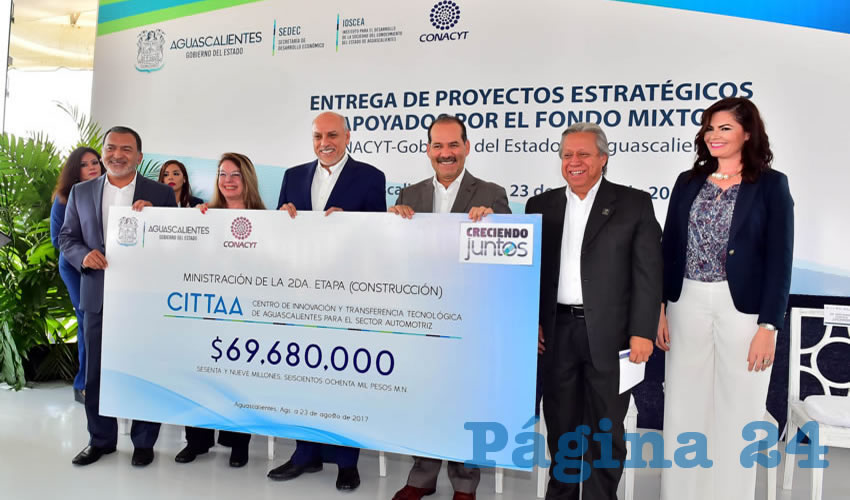 El gobernador del Estado y el director general del Conacyt presidieron la entrega de apoyos estrat&eacute;gicos del Fondo Mixto