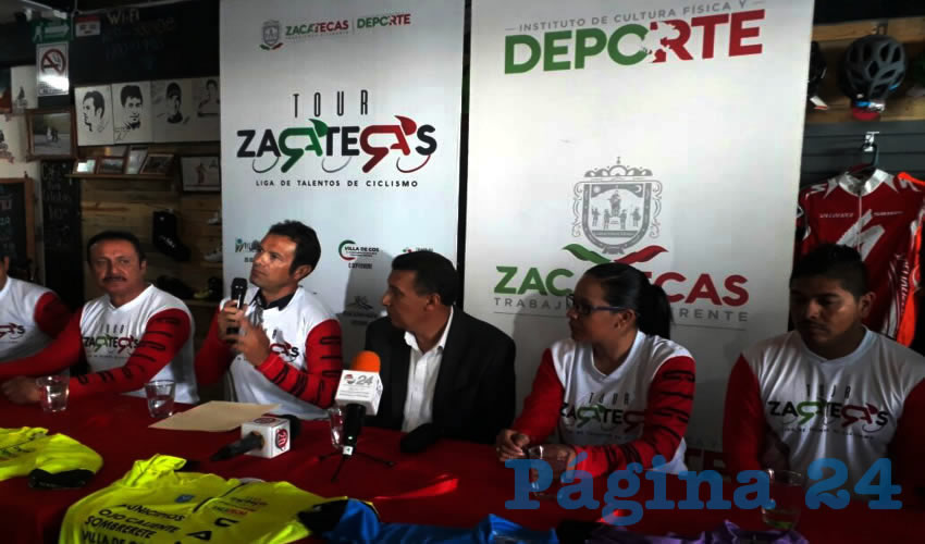Se llevó a cabo la presentación de la Liga Tour de Zacatecas de Talentos en Ciclismo, con la presencia de Adolfo Márquez Vera, director del Instituto de Cultura Física y Deporte en Zacatecas (Incufidez) (Foto: Alberto Núñez Hernández)