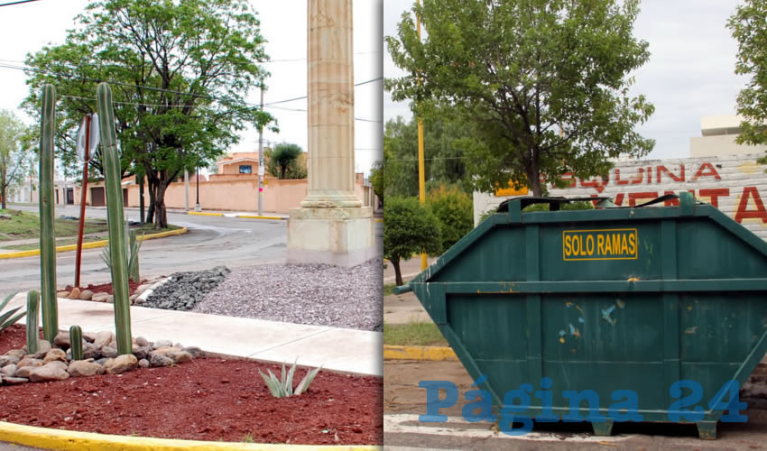 Exhorta a la poblaci&oacute;n a utilizar correctamente los contenedores verdes dispuestos para el dep&oacute;sito de ramas y restos de vegetaci&oacute;n