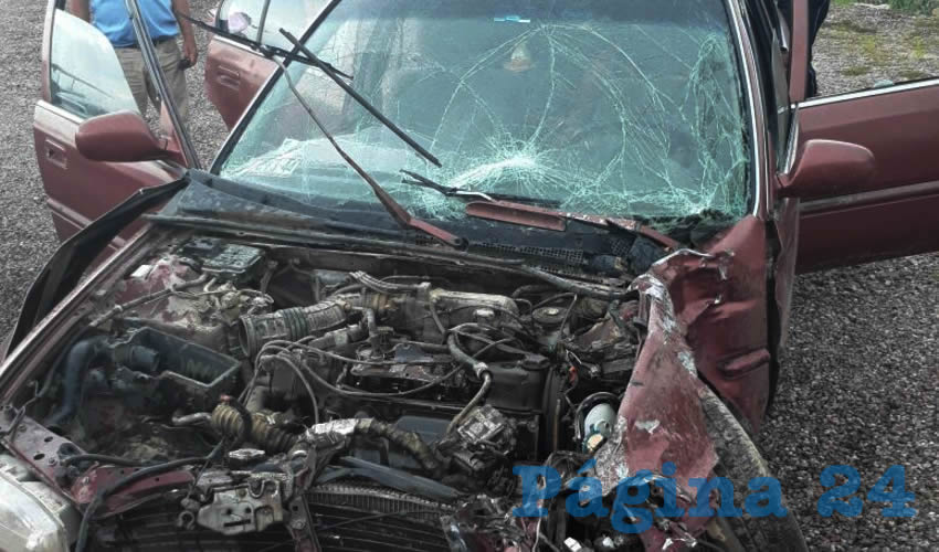 En este automóvil Honda Accord, viajaban las ahora víctimas