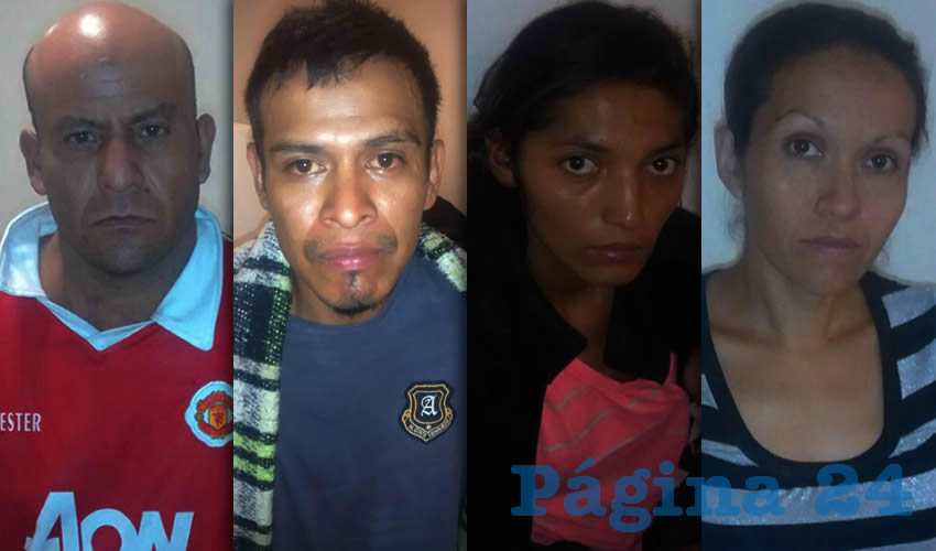 Los cuatros sujetos fueron arrestados al ser cateados dos centros de distribución de drogas en el fraccionamiento Villas de Gernika II, en Jesús María.