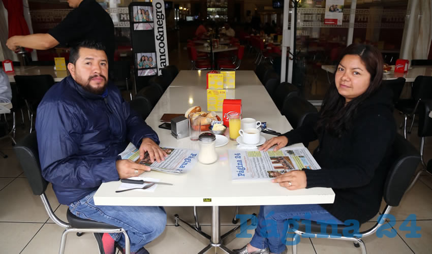 En el restaurante Mitla desayunaron Ismael Gutiérrez Valenzuela y Mariana Guillén Díaz