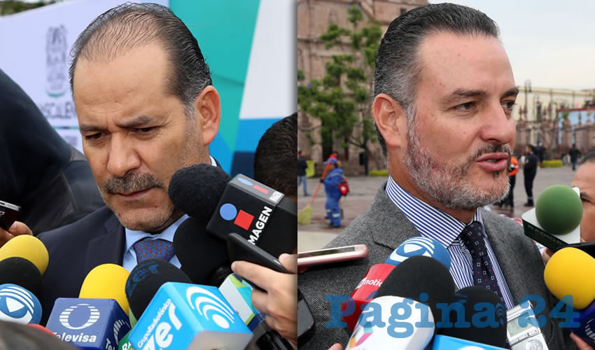 Martín Orozco Sandoval, gobernador del Estado | René Urrutia de la Vega, fiscal general del Estado