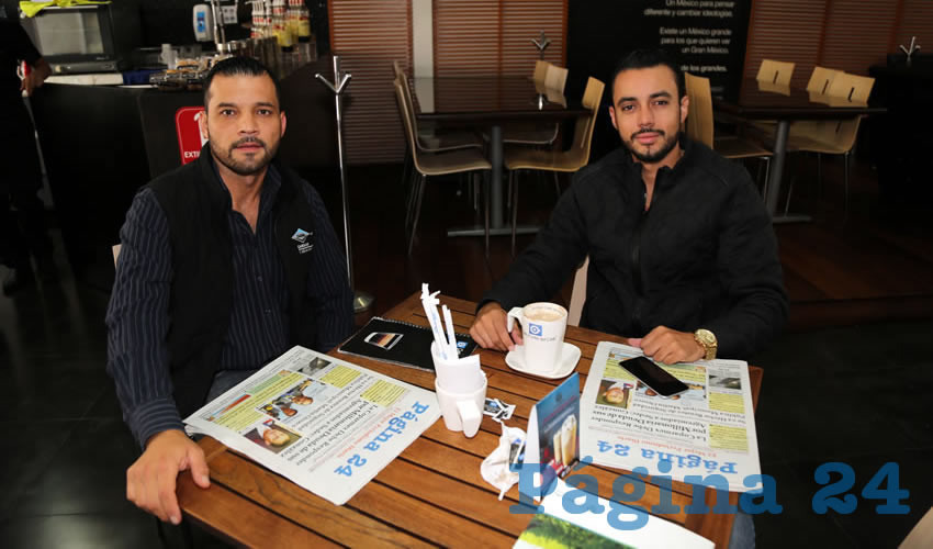 En Café Punta del Cielo departieron Christian Humberto Bonilla Rodríguez y Leonardo Vargas Moreno
