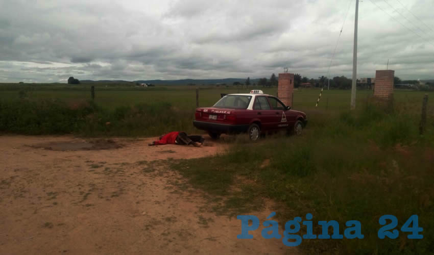 José Luis Rosales fue ultimado junto a su taxi, en la entrada de una ranchería de Pabellón de Arteaga