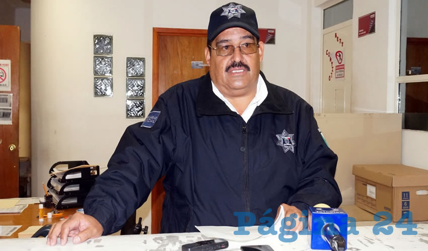 Juan José de la Rosa Revilla, subdirector operativo de la Dirección de Seguridad Pública Municipal (Foto Merari Martínez Castro)