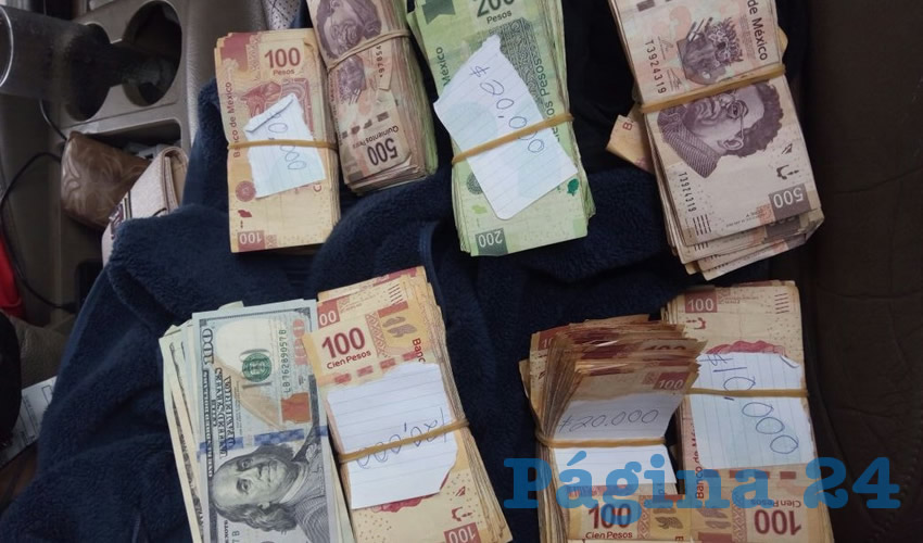 El dinero que transportaba el sexteto y que no supo explicar su origen
