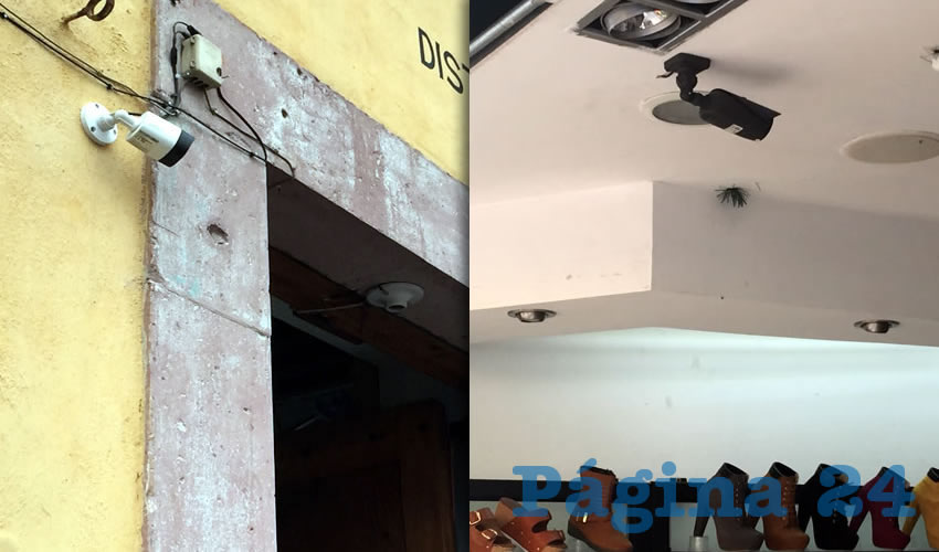 Ante la clara incapacidad del gobierno de Alejandro Tello, locatarios están instalando poco a poco cámaras de seguridad en sus negocios (Foto Cristo González)