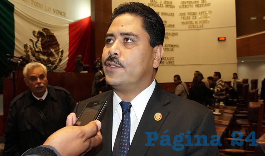 Santiago Domínguez Luna, coordinador del grupo parlamentario del Partido de la Revolución Democrática (PRD) (Foto Merari Martínez Castro)
