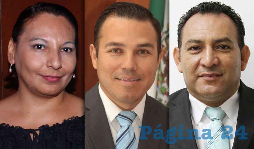 Margarita Salas de la Trinidad, jefa de la Oficina Ejecutiva | Omar Plesent Sánchez, secretario de Medio Ambiente y Desarrollo Sustentable | Rodolfo Téllez Moreno, secretario de Servicios Públicos y Ecología