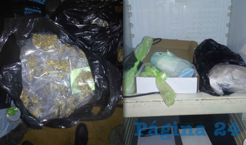 Parte de la droga encontrada en los viviendas “reventadas”