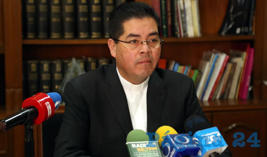 Carlos Alberto Alvarado Quezada, vocero de la Diócesis de Aguascalientes (Foto: Eddylberto Luévano Santillán)
