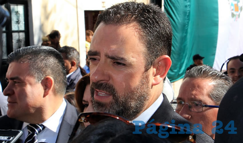 Alejandro Tello Cristerna, gobernador de Zacatecas: “No, bueno, nunca va a alcanzar los recursos pero no podemos ir ni un peso atrás de lo que los presupuestos anteriores hemos logrado, yo aspiraría a tener un crecimiento racional, en base no solamente a la inflación, sino también algunos deméritos que ha tenido el presupuesto de Zacatecas en los últimos años” (Foto: Rocío Castro Alvarado)