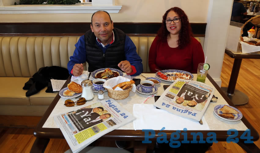 En Sanborns Francia almorzaron Abel S&aacute;nchez Garibay y Monserrat Villalobos Sol&iacute;s, vicepresidenta de Canieti Aguascalientes