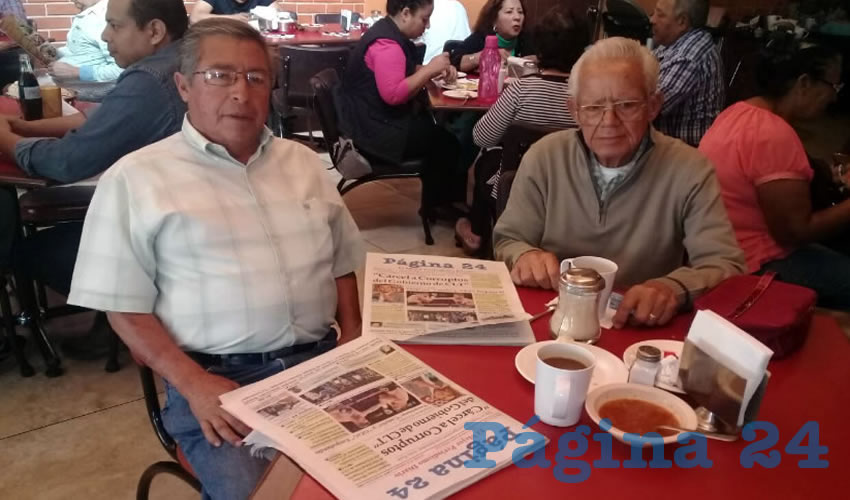 Javier Salce Acevedo y Daniel Leos Pedroza almorzaron en el restaurante Las Antorchas