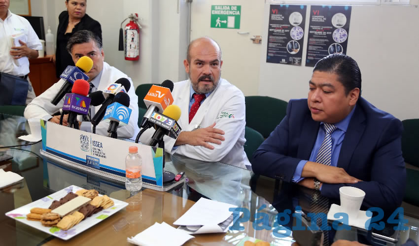 Rueda de prensa del Hospital Hidalgo (Foto: Eddylberto Luévano Santillán)