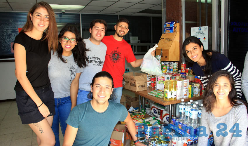 El centro de acopio recibe Alimentos no perecederos, artículos de limpieza y aseo personal, los cuales se estarán recibiendo en un horario de 8 a 14 horas y 17 a 20 horas, según divulgó la AIESEC, organización internacional de jóvenes profesionales, estudiantes y recién graduados de instituciones de educación superior (Foto: Rocío Castro Alvarado)