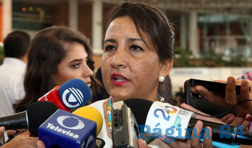 María Elida Gutiérrez Padilla, presidenta de la Asociación Estatal de Padres de Familia (Foto: Eddylberto Luévano Santillán)