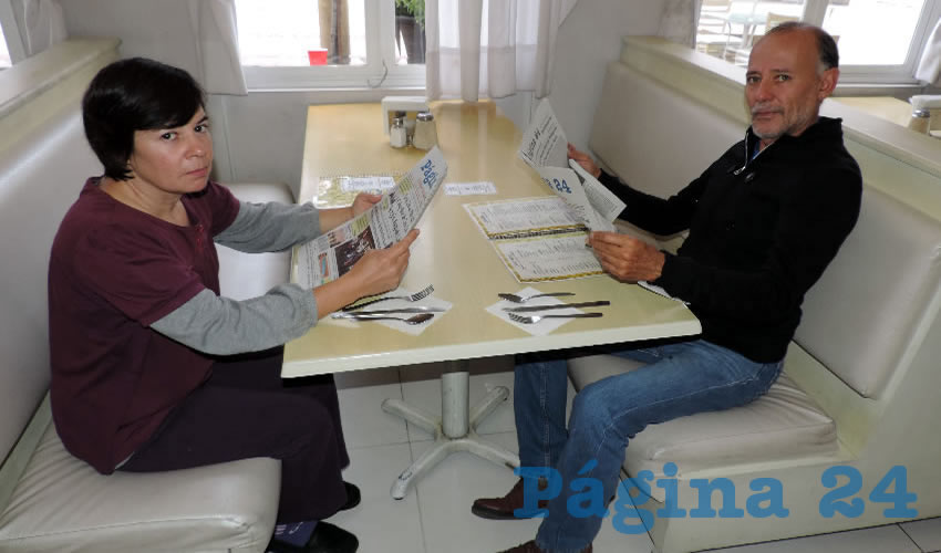 En el restaurante Del Centro almorzaron Silvia Verónica Barba Luna y Roberto Jaime Méndez Briones