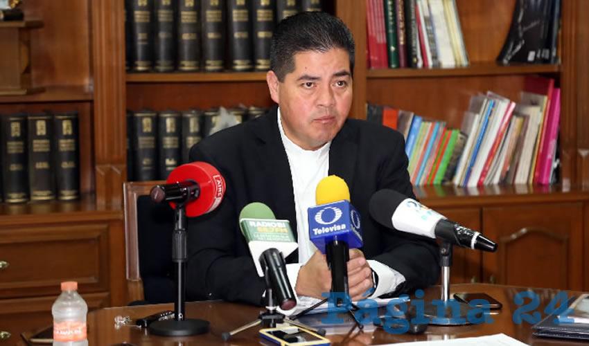 Carlos Alberto Alvarado Quezada, vocero de la Di&oacute;cesis de Aguascalientes (Foto: Eddylberto Lu&eacute;vano Santill&aacute;n)