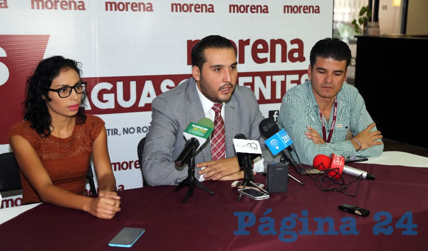 Aldo Ruiz Sánchez, presidente del Comité Ejecutivo Estatal de Morena (Foto: Eddylberto Luévano Santillán)