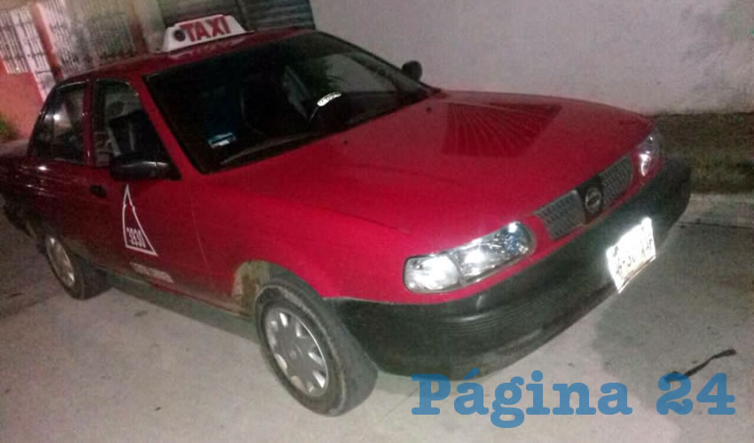 El taxi fue encontrado en el fraccionamiento Ojocaliente III