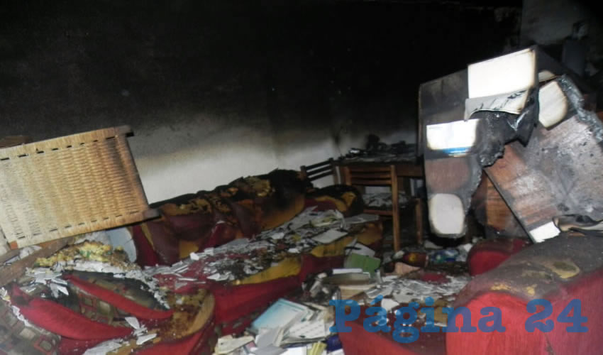 El fuego destruyó todas las pertenencias