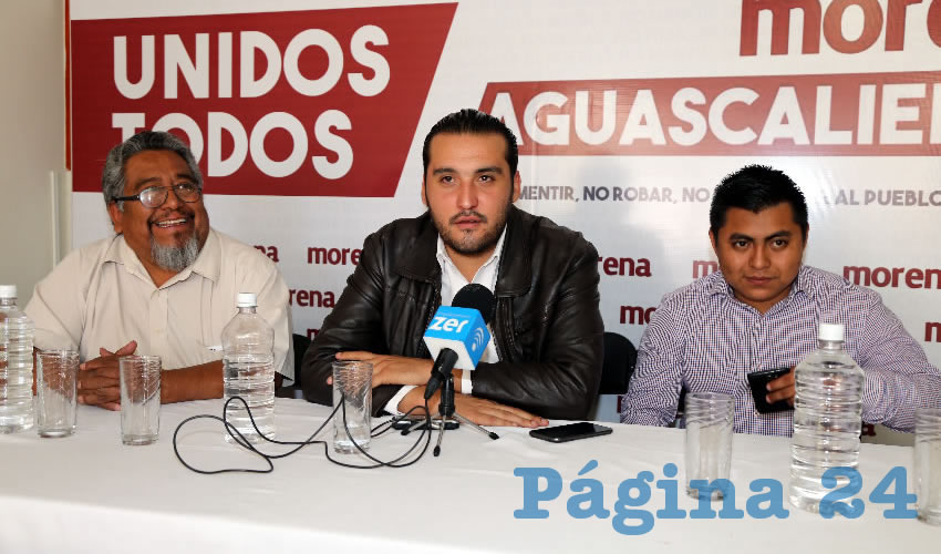 Conferencia de prensa de Morena (Foto: Eddylberto Lu&eacute;vano Santill&aacute;n)