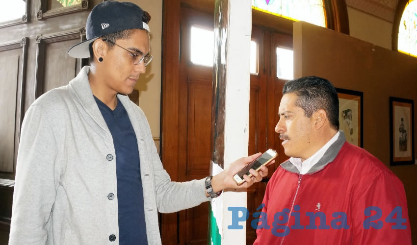Gerardo García Murillo, dirigente del Sindicato Único de Personal Docente y Administrativo del Colegio de Bachilleres del Estado de Zacatecas (Foto Merari Martínez Castro)