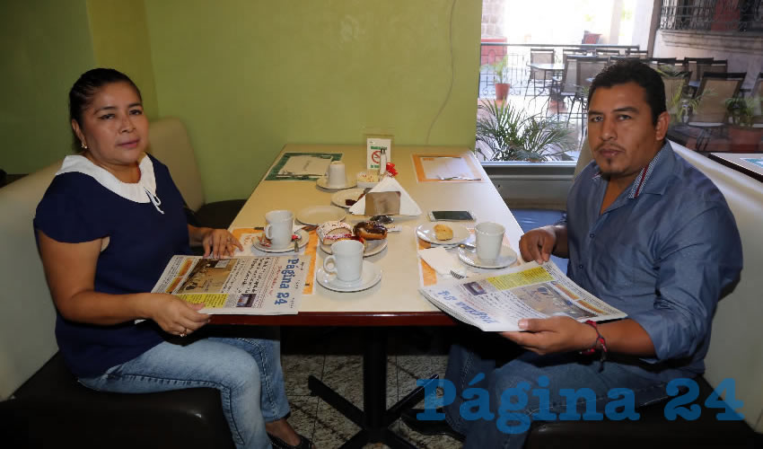 En el restaurante del Hotel Quality Inn desayunaron Arely Bautista Pérez y Amado Gutiérrez Lima, ambos visitantes de Veracruz