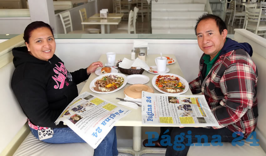 En el restaurante Del Centro almorzaron Luz Patricia Sánchez Mejía y Salvador Arámbula Martínez