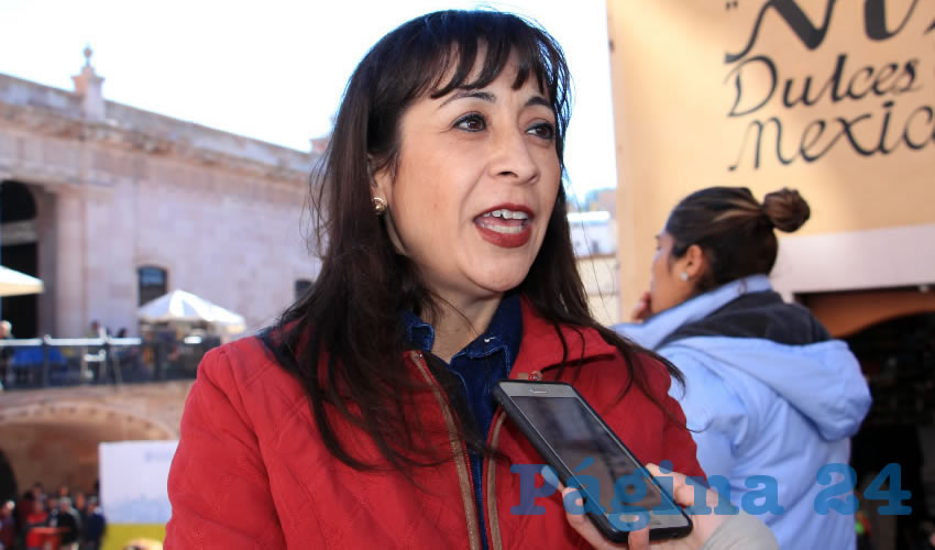 Fuensanta Casanova Luna, subdirectora de la promoción de la salud de la Secretaría de Salud de Zacatecas (SSZ) (Foto Rocío Castro)