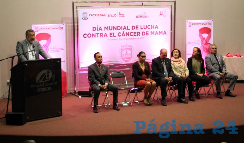 Fausto Daniel Gutiérrez Avella, director del Hospital General de Zacatecas, dio a conocer que el cáncer de mama es el cáncer más frecuente en las mujeres (Foto Rocío Castro)