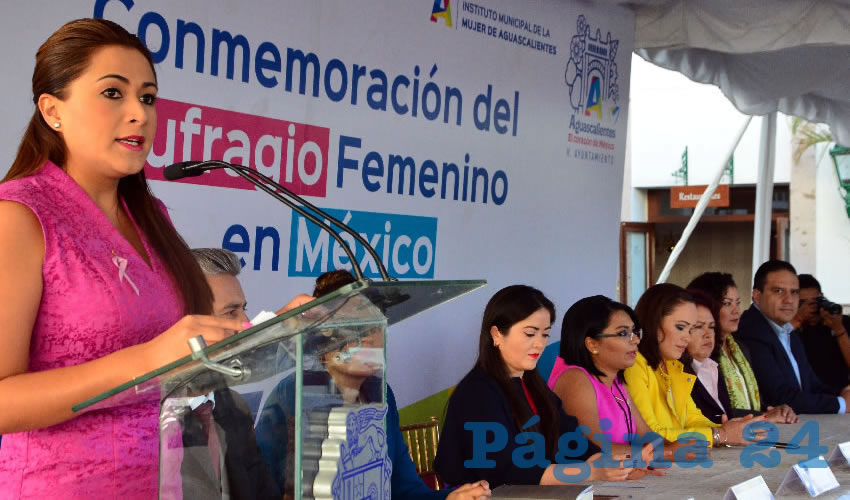 Tere Jiménez habló de su compromiso con Aguascalientes y señaló que continuará con la promoción y aplicación de políticas promotoras de la igualdad y derechos