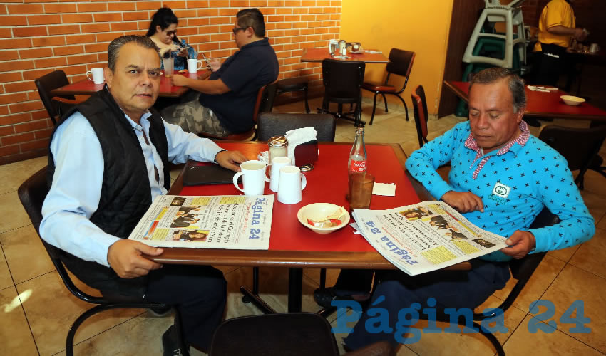 En Las Antorchas compartieron el pan y la sal Guillermo Covarrubias López y José Luis Bravo Galán