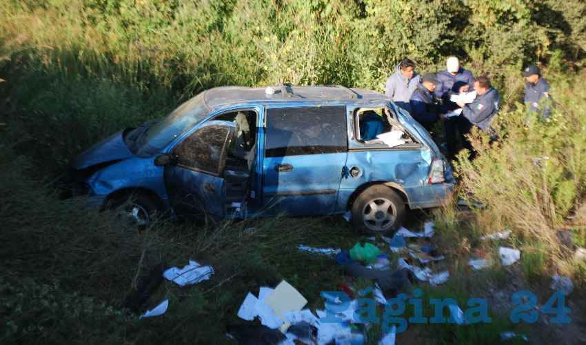 El accidente ocurri&oacute; sobre la carretera federal 45 Sur, entre la comunidad Pe&ntilde;uelas y la puerta de acceso Sur