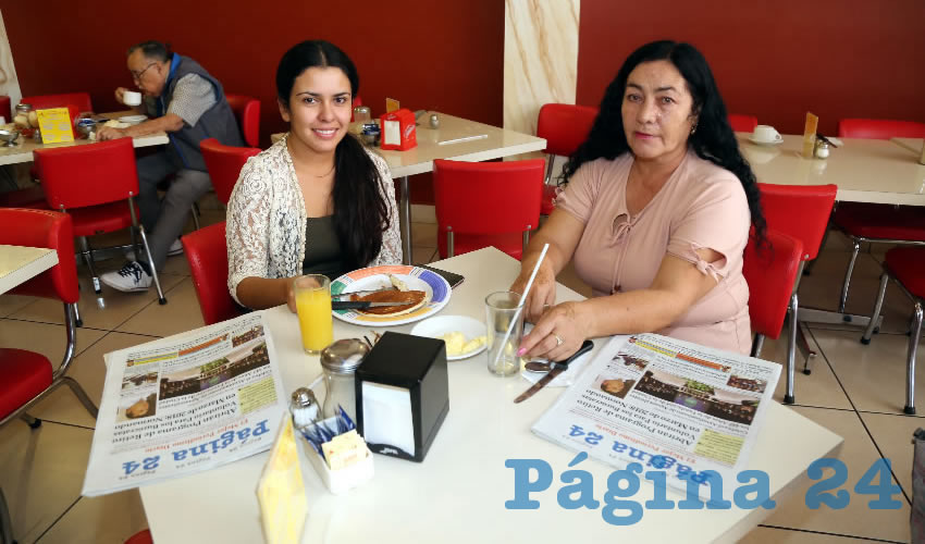 En el restaurante Mitla desayunaron Selene Monreal Contreras y Herma Contreras Marín