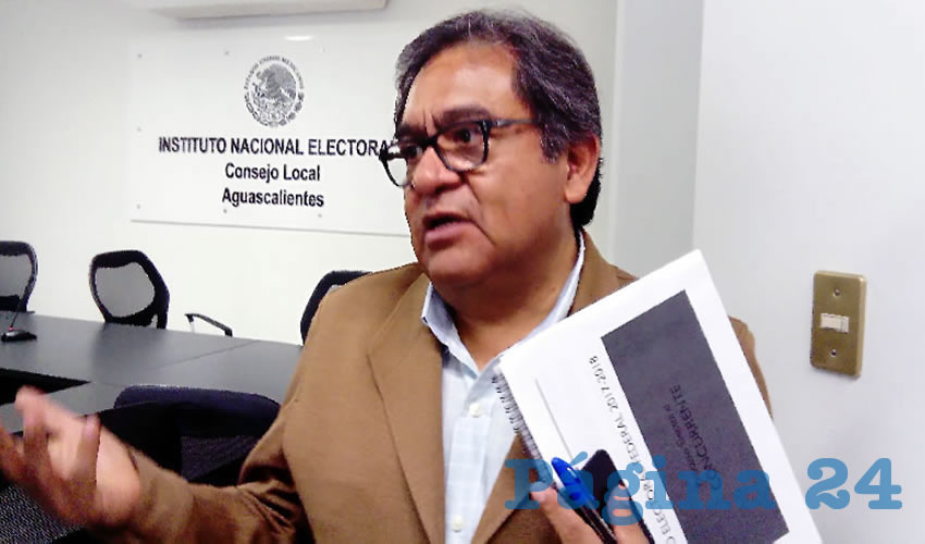 Ignacio Ruelas Olvera, delegado del INE en Aguascalientes (Foto: Eddylberto Lu&eacute;vano Santill&aacute;n)