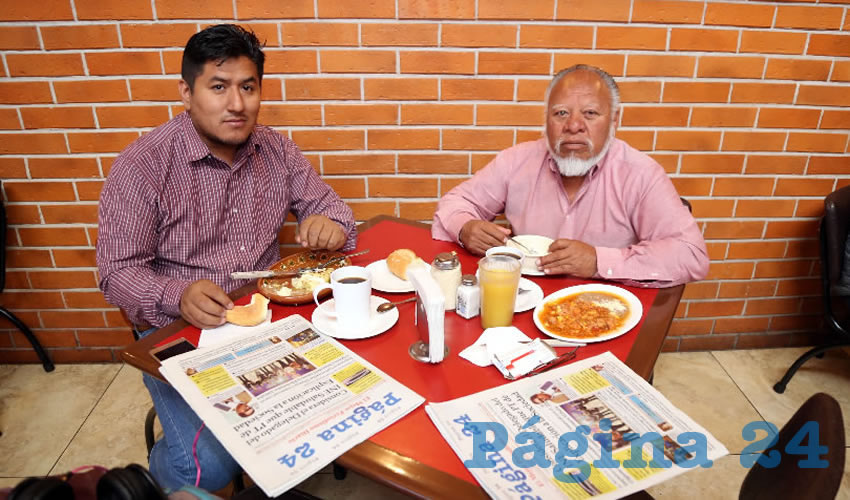 En Las Antorchas almorzaron Erbey Neftal&iacute; Vargas y Rub&eacute;n Ocampo Celedonio, que nos visitan de Cuernavaca