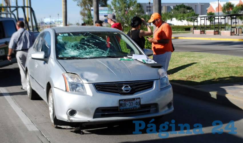 Rafael Herrera fue arrollado por el automóvil Nissan Sentra