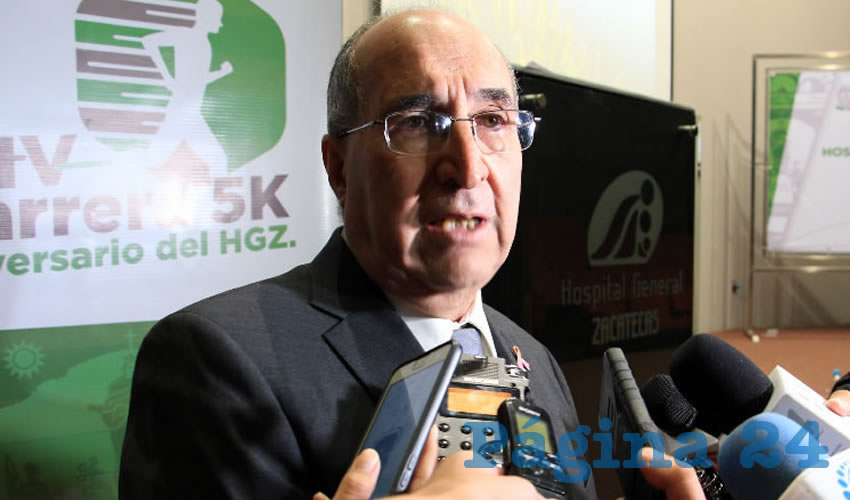 Gilberto Breña Cantú, titular de la Secretaría de Salud de Zacatecas (Foto Rocío Castro)