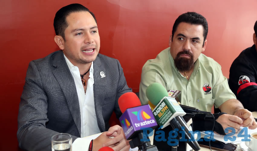 Jesús Enrique Ramírez Pérez, secretario general de la CROM en Aguascalientes (Foto: Eddylberto Luévano Santillán)