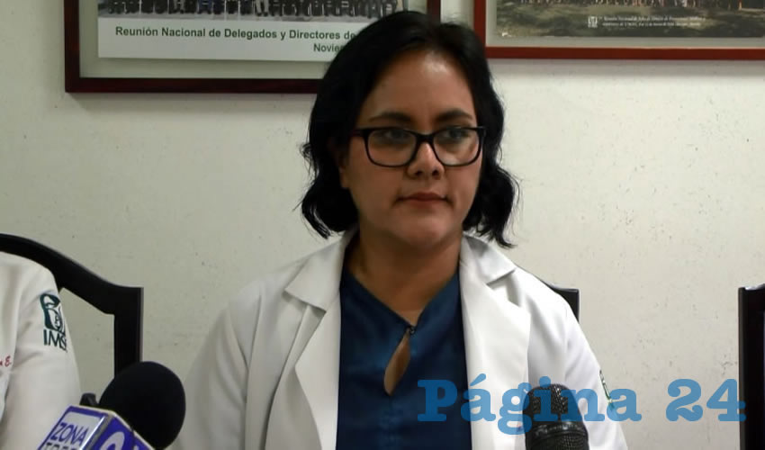 “Atendemos al año 297 mil pacientes con diabetes en esta institución; de esos se nos mueren cada año de mil 800 a mil 900 pacientes”, explicó María Evangelina Herrera Solís, coordinadora de Vigilancia Epidemiológica del IMSS/Fotos: Francisco Andalón López