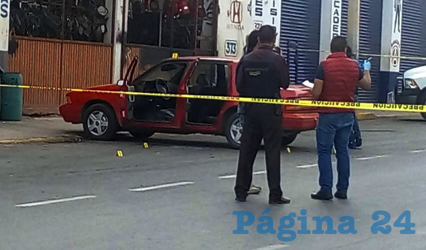 En frente al establecimiento comercial denominado Autopartes “El Monito” un hombre fue herido a balazos de grueso calibre (Fotos: Cortesía)