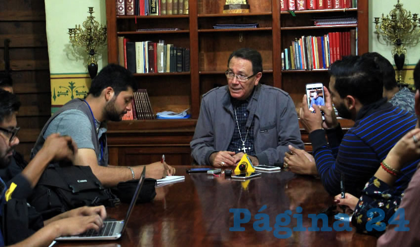 Sigifredo Noriega Barceló, obispo de la Diócesis de Zacatecas (Foto Rocío Castro Alvarado)