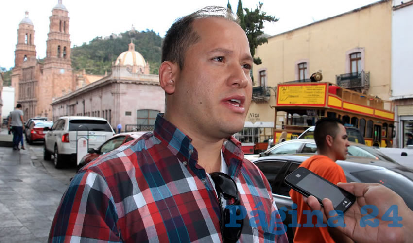 Néstor Santacruz Márquez, integrante del Partido del Trabajo (PT) (Foto Rocío Castro Alvarado)