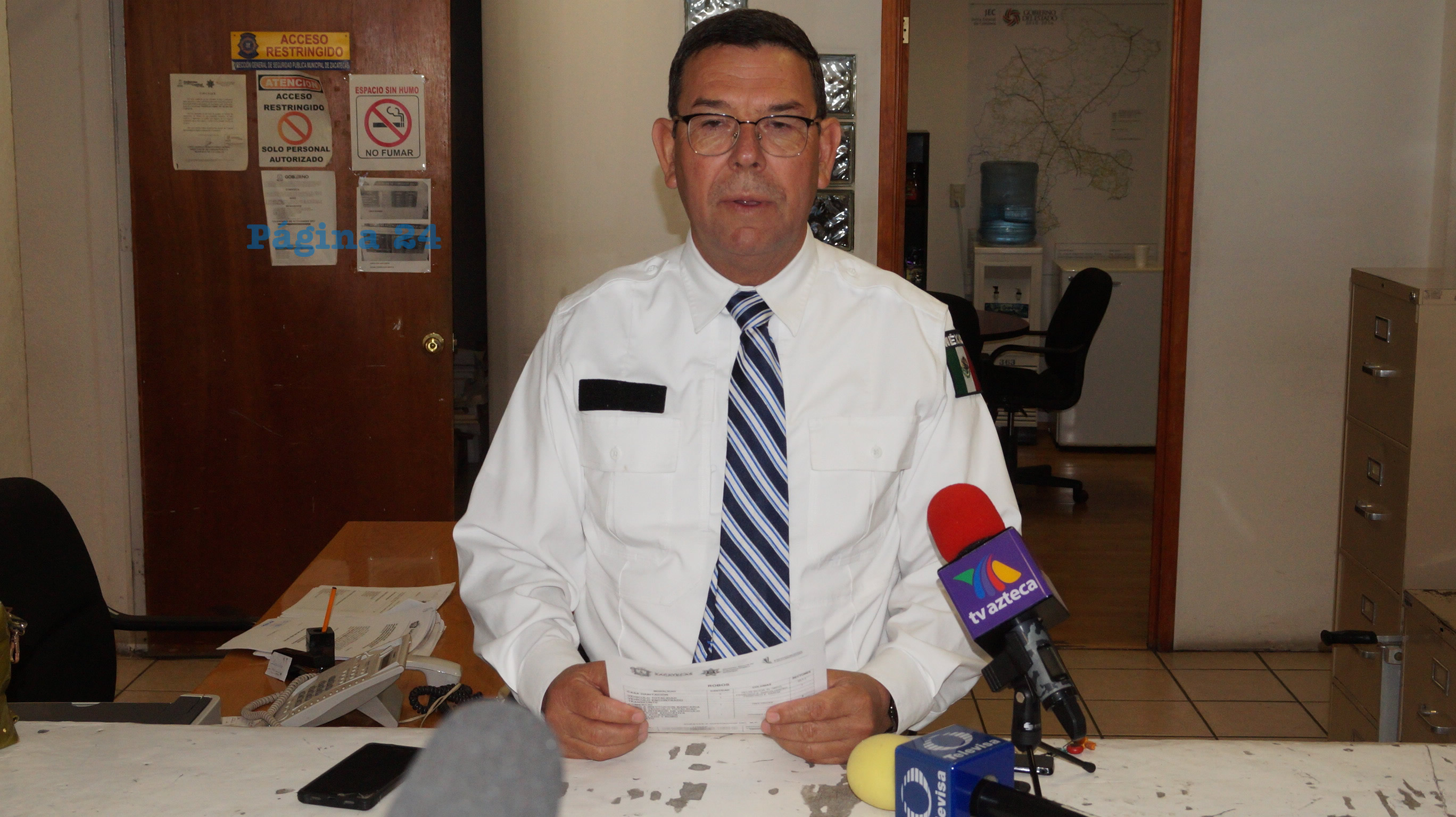 Juan José Rangel Martínez, director de Seguridad Pública de la capital (Foto Merari Martínez Castro)