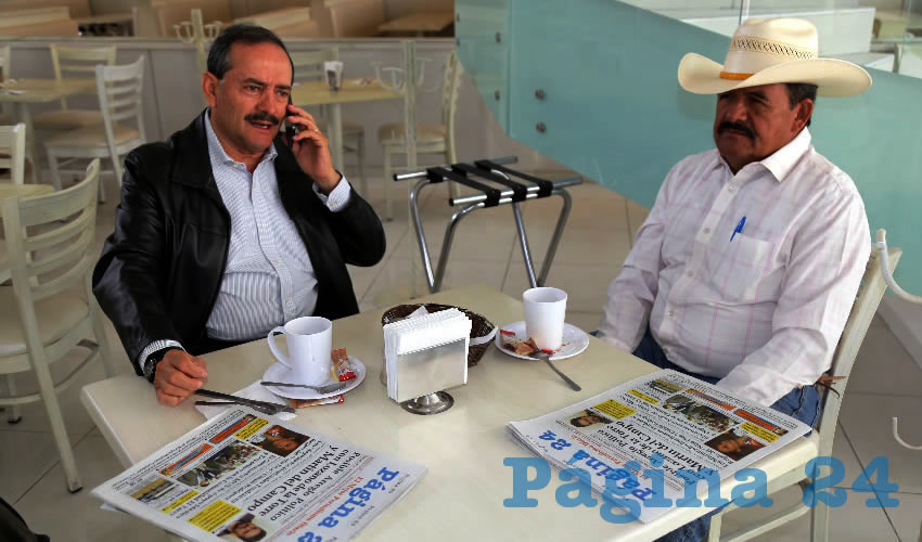 En el restaurante Del Centro almorzaron Alfredo Reyes Velázquez “El Mosco” y Abel Lariz Serna