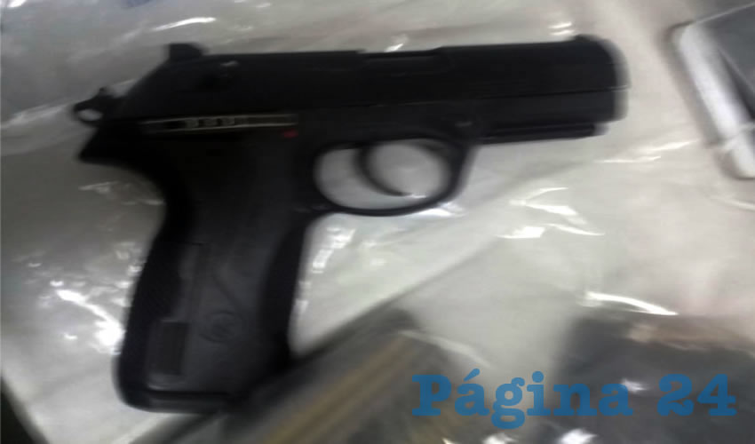 La pistola de aire que portaban los ladrones